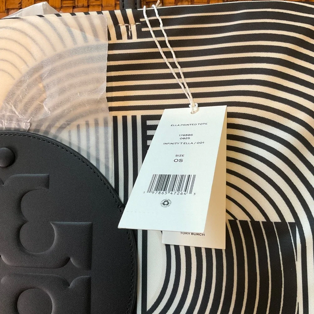 TORY BURCH NWT ELLA PRINTED TOTE 🆕 🖤